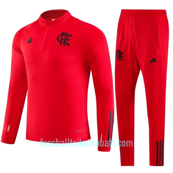 CR Flamengo Sweatshirts Anzüge 2023/24 Viertelreißverschluss Rote