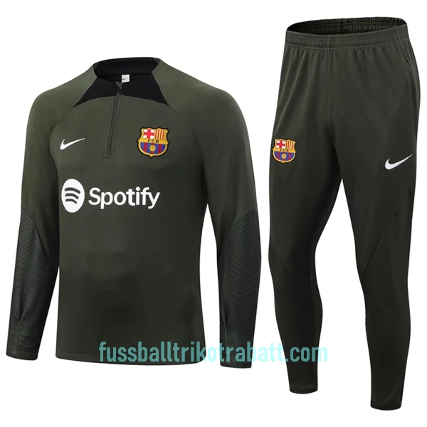 FC Barcelona Sweatshirts Anzüge 2023/24 Viertelreißverschluss Grüne