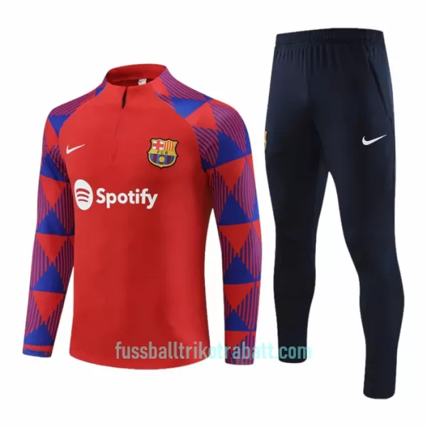 FC Barcelona Sweatshirts Anzüge 2023/24 Viertelreißverschluss Rote