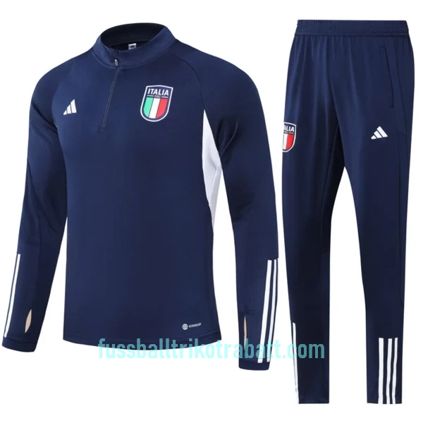 Italien Sweatshirts Anzüge 2023/24 Viertelreißverschluss Navy