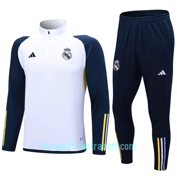 Real Madrid Sweatshirts Anzüge 2023/24 Viertelreißverschluss Weiße