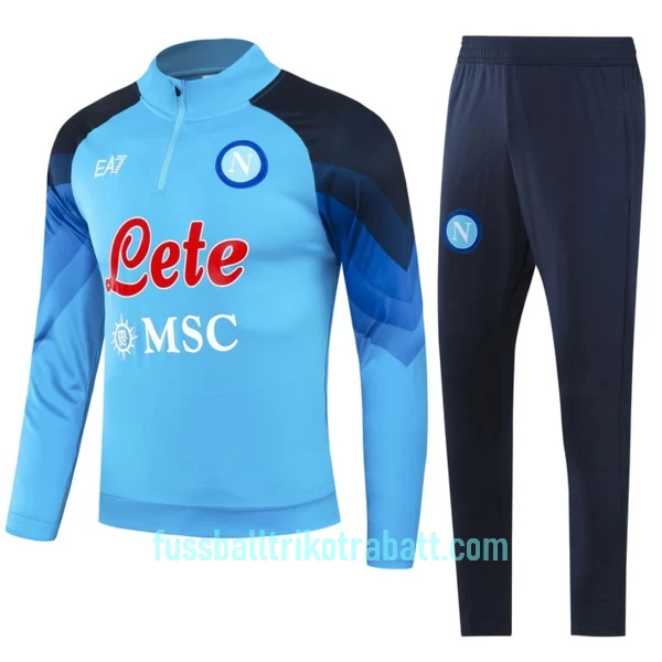 SSC Neapel Sweatshirts Anzüge 2023/24 Viertelreißverschluss Blaue