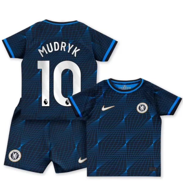 Günstige Chelsea Mudryk 10 Kindertrikot Auswärts 2023/24 Kurzarm