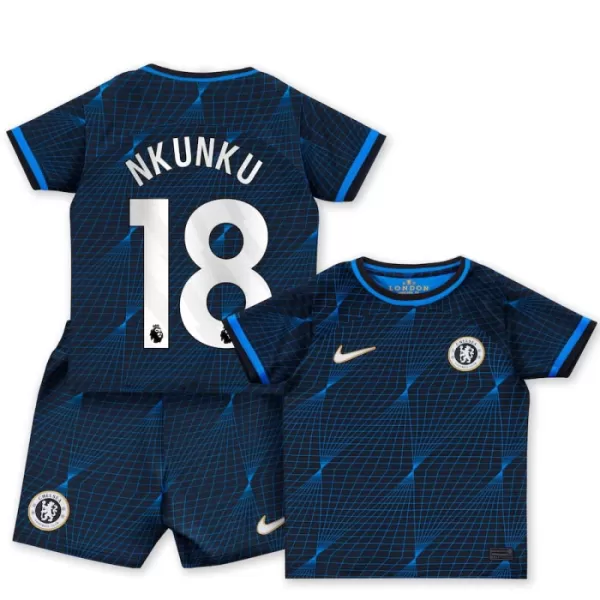 Günstige Chelsea Nkunku 18 Kindertrikot Auswärts 2023/24 Kurzarm