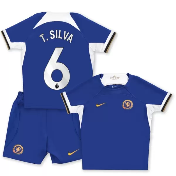 Günstige Chelsea T. Silva 6 Kindertrikot Heim 2023/24 Kurzarm