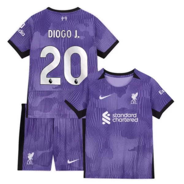 Günstige Liverpool Diogo J. 20 Kindertrikot Ausweich 2023/24 Kurzarm