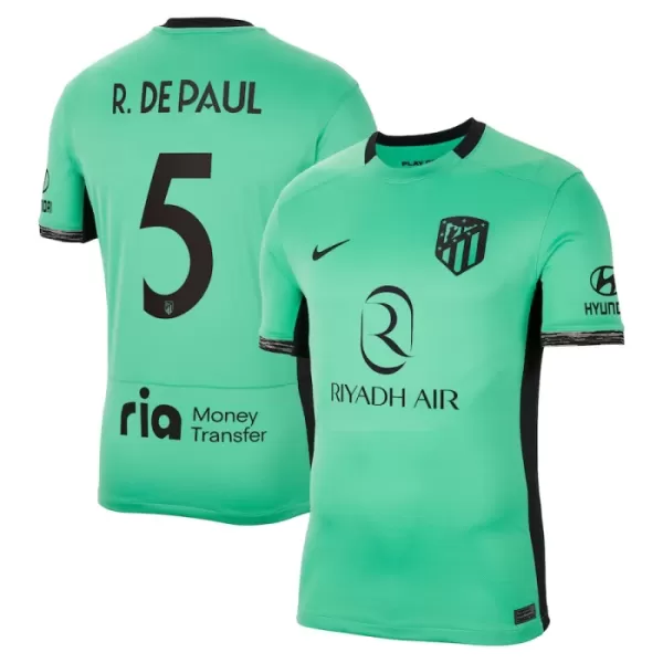 Günstige Atlético Madrid R. De Paul 5 Herrentrikot Ausweich 2023/24 Kurzarm