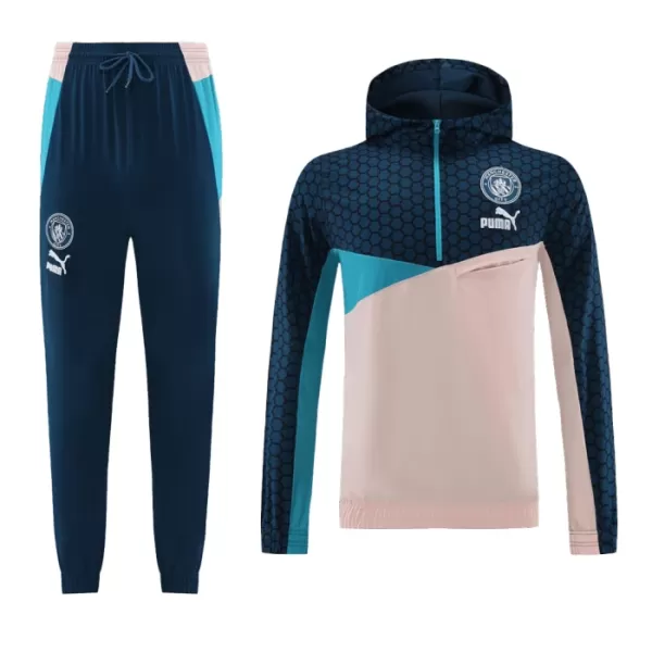 Manchester City Hoodie Kit Trainingspullover 2023/24 Viertelreißverschluss Crème