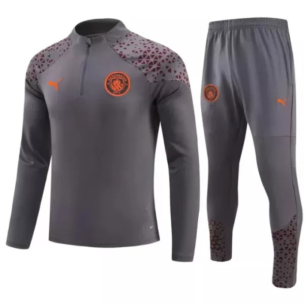 Manchester City Kit Trainingspullover 2023/24 Viertelreißverschluss Graue