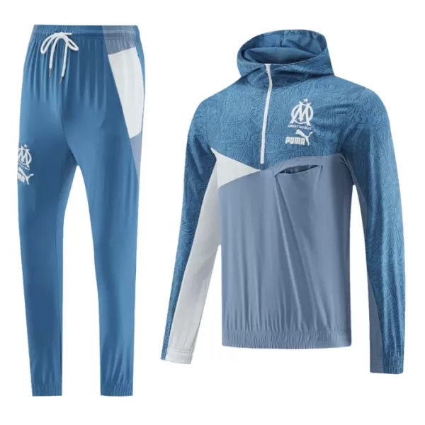 Olympique Marseille Hoodie Kit Trainingspullover 2023/24 Viertelreißverschluss Blaue
