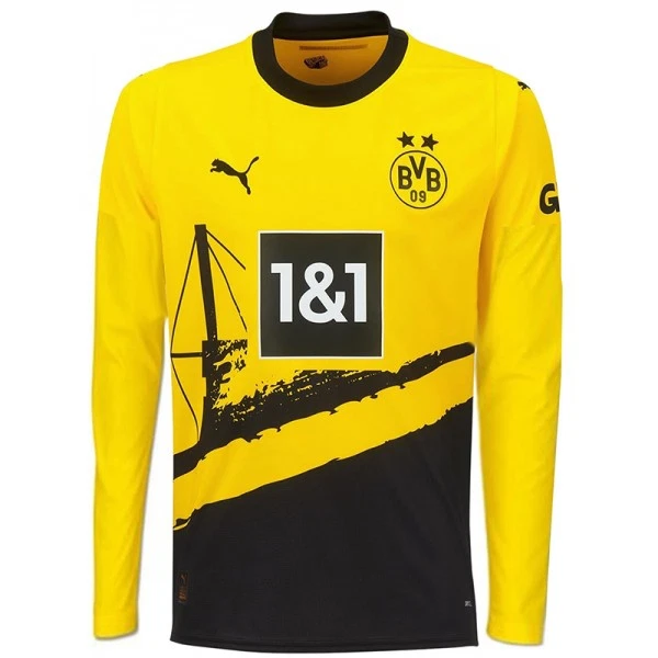 Günstige Borussia Dortmund Herrentrikot Heim 2023/24 Langarm