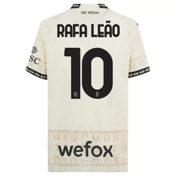 Günstige AC Mailand Rafael Leao 10 Herrentrikot Vierte 2023/24 Kurzarm Weiße