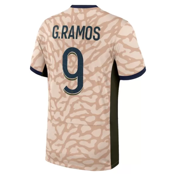 Günstige Paris Saint-Germain Goncalo Ramos 9 Herrentrikot Vierte Jordan 2023/24 Kurzarm