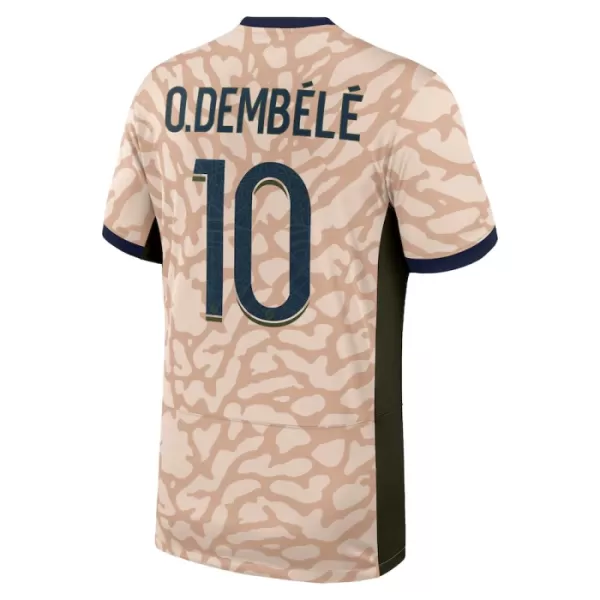 Günstige Paris Saint-Germain O. Dembele 10 Herrentrikot Vierte Jordan 2023/24 Kurzarm