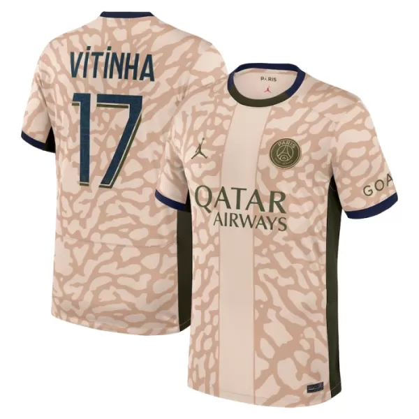 Günstige Paris Saint-Germain Vitinha 17 Herrentrikot Vierte Jordan 2023/24 Kurzarm