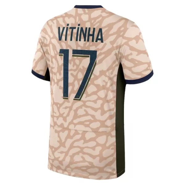 Günstige Paris Saint-Germain Vitinha 17 Herrentrikot Vierte Jordan 2023/24 Kurzarm