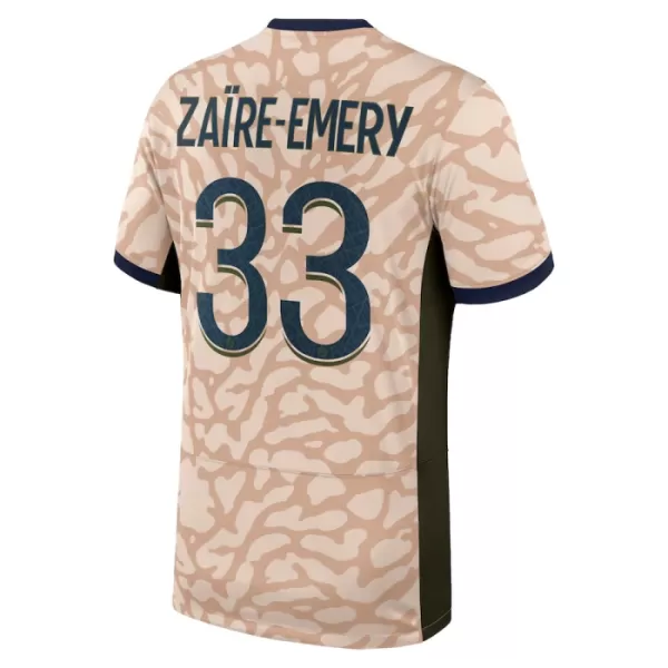Günstige Paris Saint-Germain Zaire-Emery 33 Herrentrikot Vierte Jordan 2023/24 Kurzarm