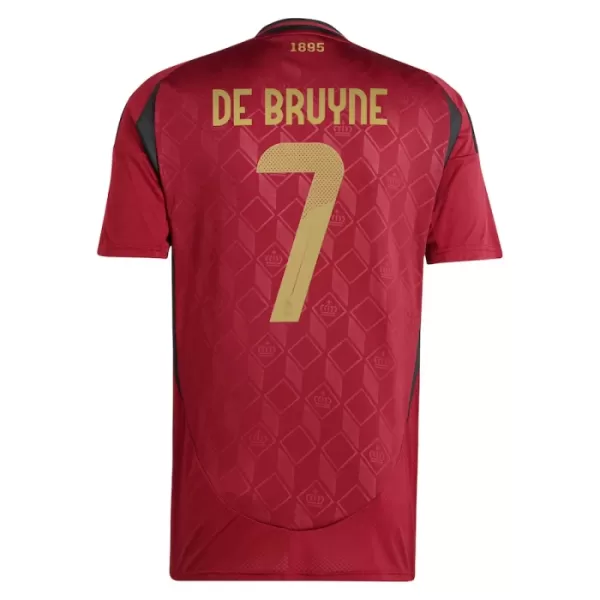 Günstige Belgien De Bruyne 7 Herrentrikot Heim EURO 2024 Kurzarm