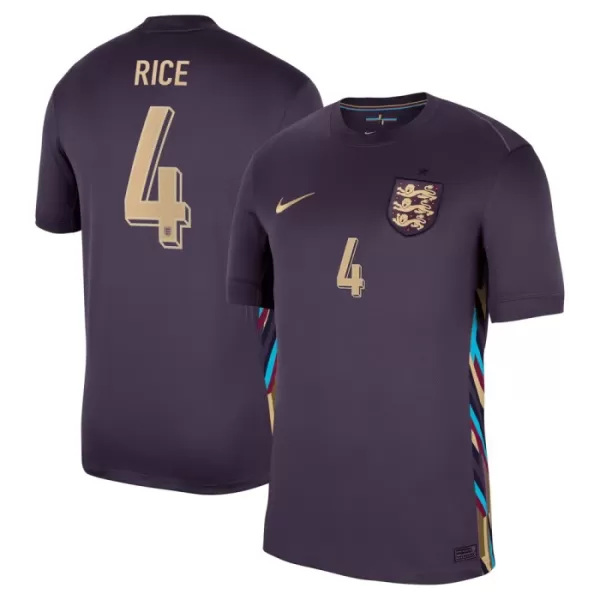 Günstige England Rice 4 Herrentrikot Auswärts EURO 2024 Kurzarm
