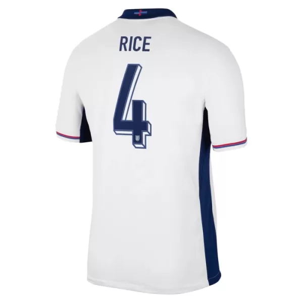 Günstige England Rice 4 Herrentrikot Heim EURO 2024 Kurzarm