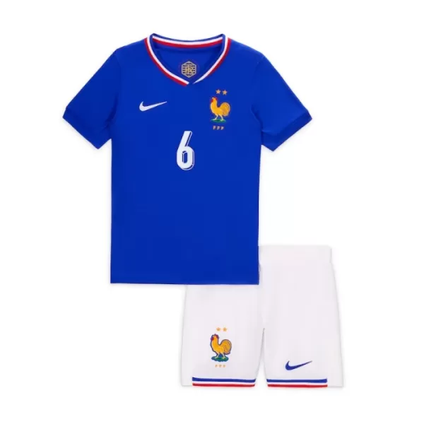 Günstige Frankreich Camavinga 6 Kindertrikot Heim EURO 2024 Kurzarm