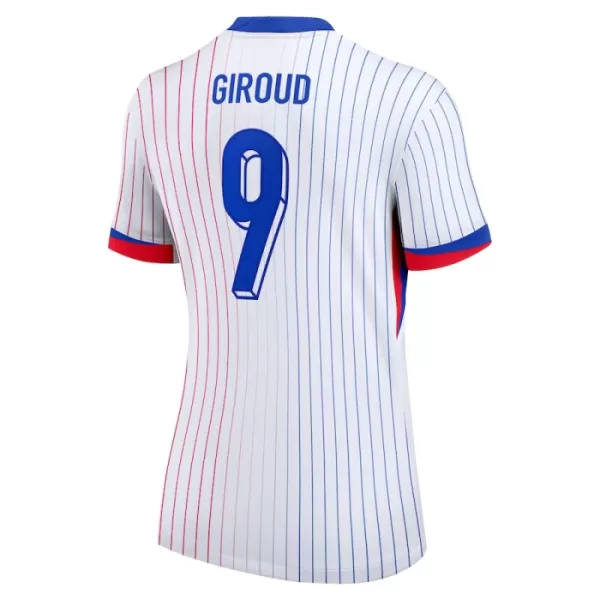Günstige Frankreich Giroud 9 Damentrikot Auswärts EURO 2024 Kurzarm