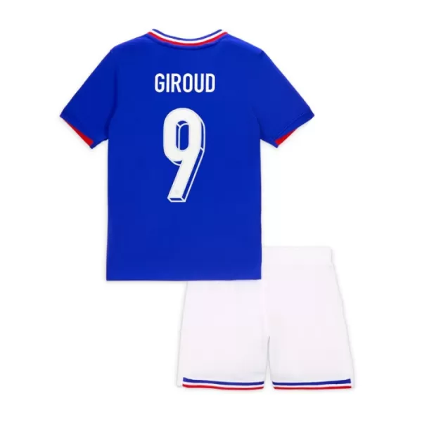 Günstige Frankreich Giroud 9 Kindertrikot Heim EURO 2024 Kurzarm