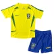 Günstige Brasilien 2002-2003 Kindertrikot Heim Retro Kurzarm