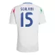 Günstige Italien Giorgio Scalvini 15 Herrentrikot Auswärts EURO 2024 Kurzarm
