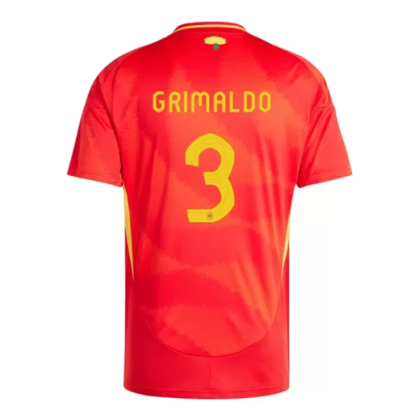 Günstige Spanien Alejandro Grimaldo 3 Herrentrikot Heim EURO 2024 Kurzarm