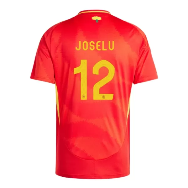 Günstige Spanien Joselu 12 Herrentrikot Heim EURO 2024 Kurzarm