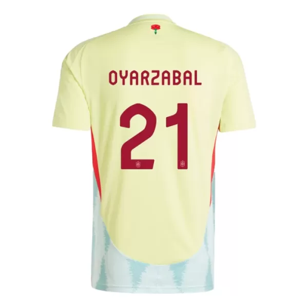 Günstige Spanien Mikel Oyarzabal 21 Herrentrikot Auswärts EURO 2024 Kurzarm