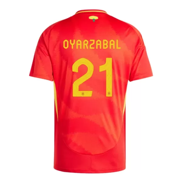 Günstige Spanien Mikel Oyarzabal 21 Herrentrikot Heim EURO 2024 Kurzarm
