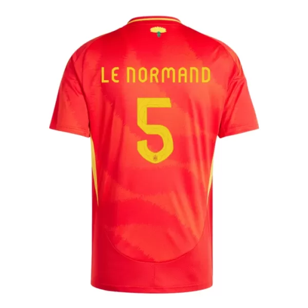 Günstige Spanien Robin Le Normand 5 Herrentrikot Heim EURO 2024 Kurzarm