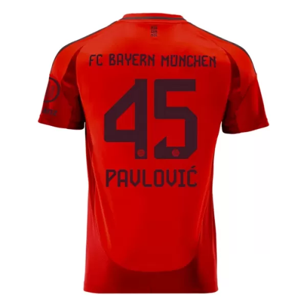 Günstige FC Bayern München Aleksandar Pavlovic 45 Herrentrikot Heim 2024/25 Kurzarm