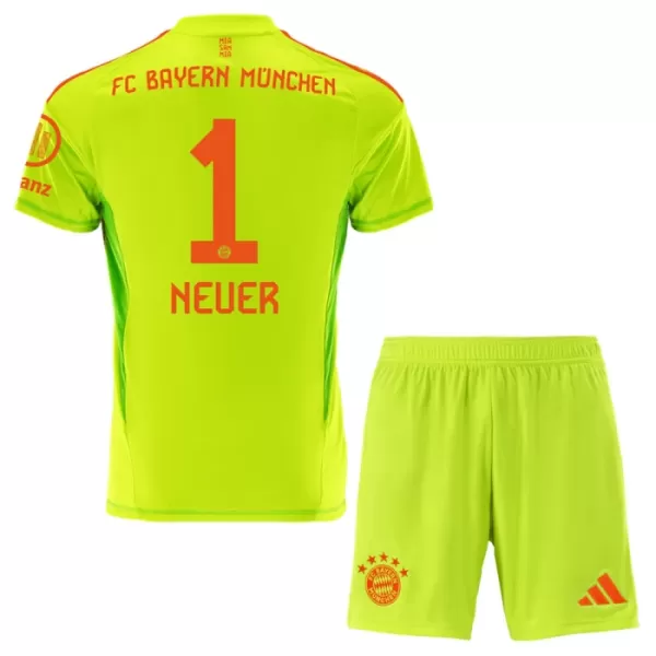 Günstige FC Bayern München Manuel Neuer 1 Torwart Kindertrikot Heim 2024/25 Kurzarm