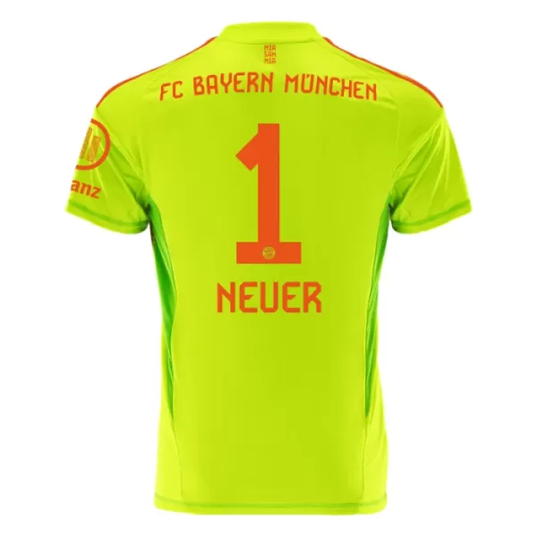 Günstige FC Bayern München Manuel Neuer 1 Torwart Kindertrikot Heim 2024/25 Kurzarm