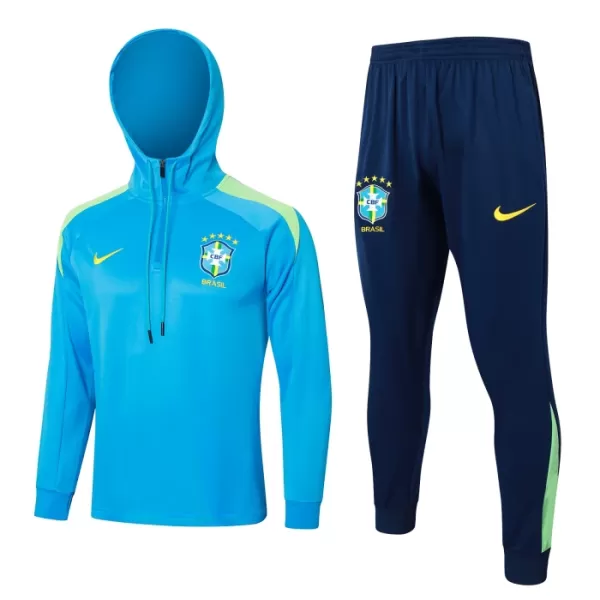 Brasilien Hoodie Trainingspullover 2024/25 Viertelreißverschluss Blaue