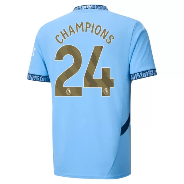 Günstige Manchester City Champions 24 Herrentrikot Heim 2024/25 Kurzarm