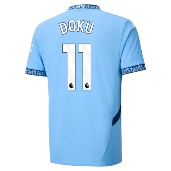 Günstige Manchester City Doku 11 Herrentrikot Heim 2024/25 Kurzarm