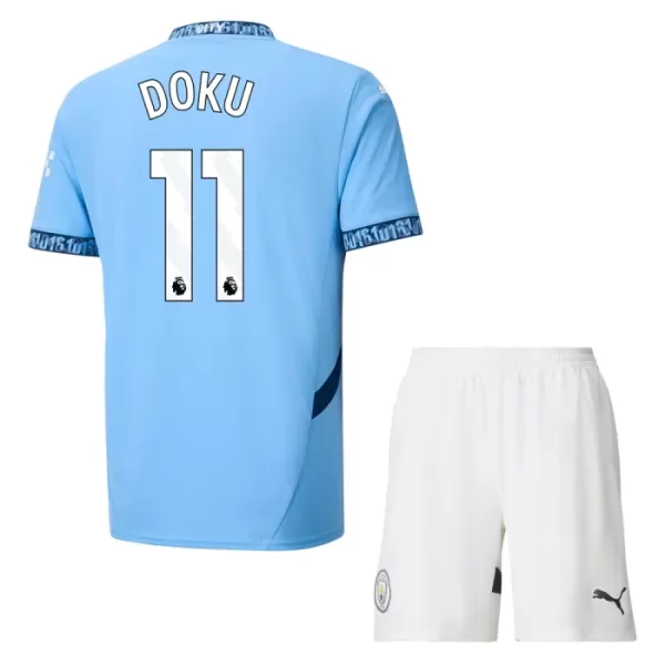 Günstige Manchester City Doku 11 Kindertrikot Heim 2024/25 Kurzarm