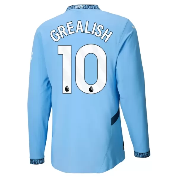 Günstige Manchester City Grealish 10 Herrentrikot Heim 2024/25 Langarm