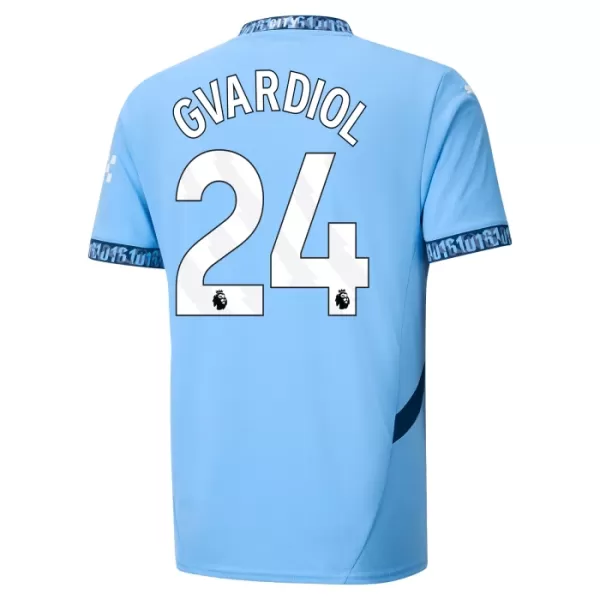 Günstige Manchester City Gvardiol 24 Kindertrikot Heim 2024/25 Kurzarm