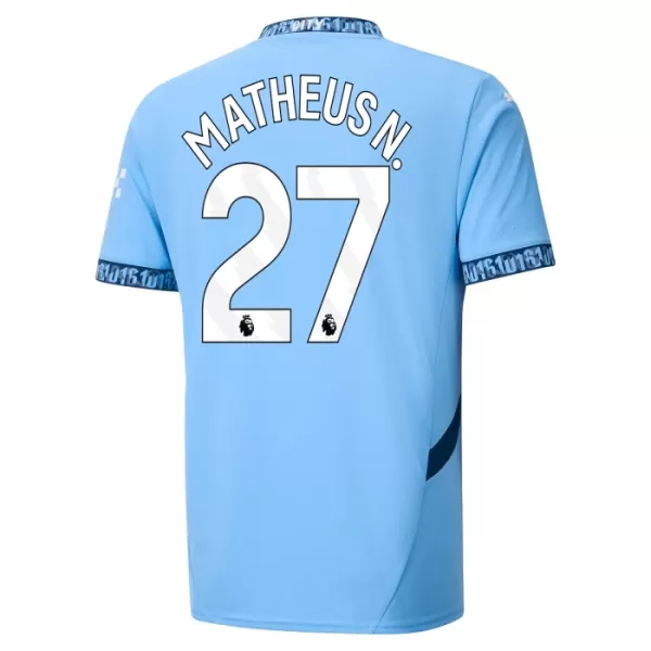 Günstige Manchester City Matheus Nunes 27 Herrentrikot Heim 2024/25 Kurzarm