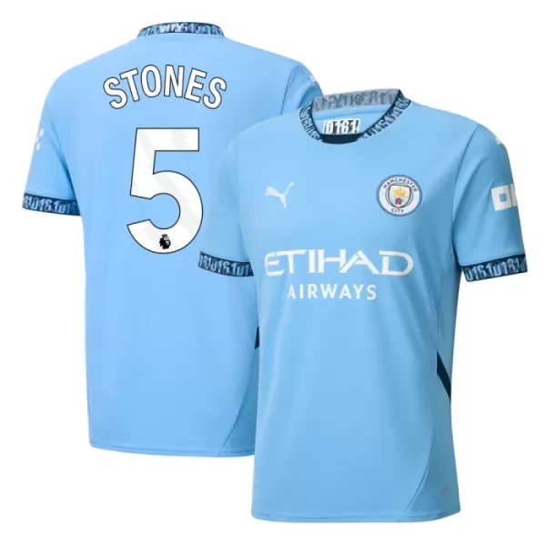 Günstige Manchester City Stones 5 Herrentrikot Heim 2024/25 Kurzarm