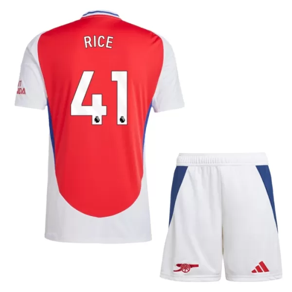 Günstige Arsenal Rice 41 Kindertrikot Heim 2024/25 Kurzarm