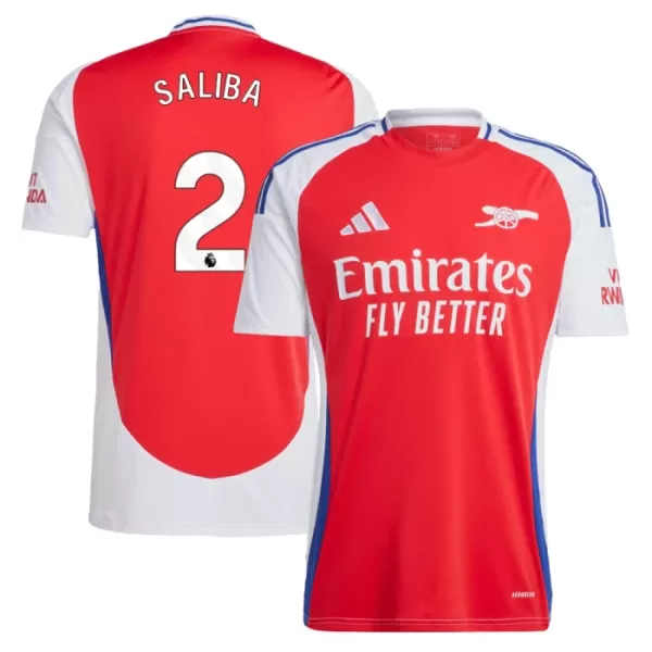 Günstige Arsenal Saliba 2 Herrentrikot Heim 2024/25 Kurzarm