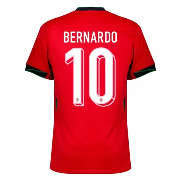 Günstige Portugal Bernardo 10 Herrentrikot Heim EURO 2024 Kurzarm