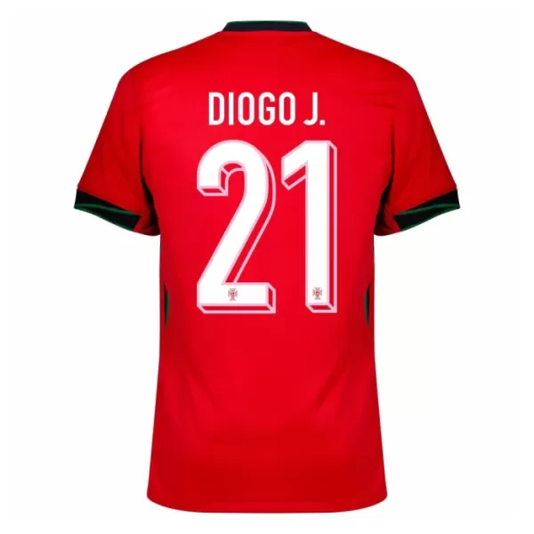Günstige Portugal Diogo J. 21 Herrentrikot Heim EURO 2024 Kurzarm