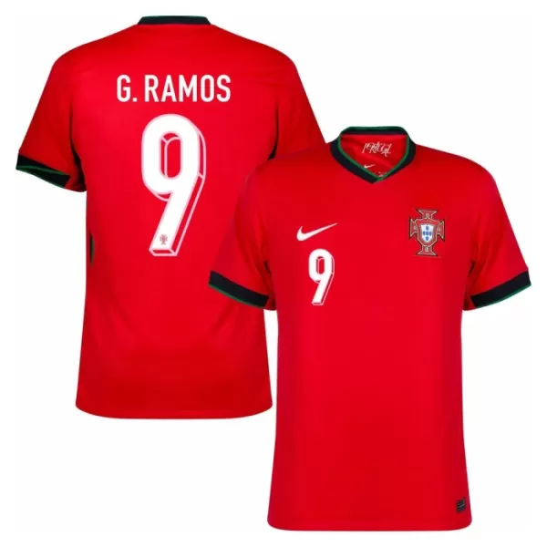 Günstige Portugal G. Ramos 9 Herrentrikot Heim EURO 2024 Kurzarm